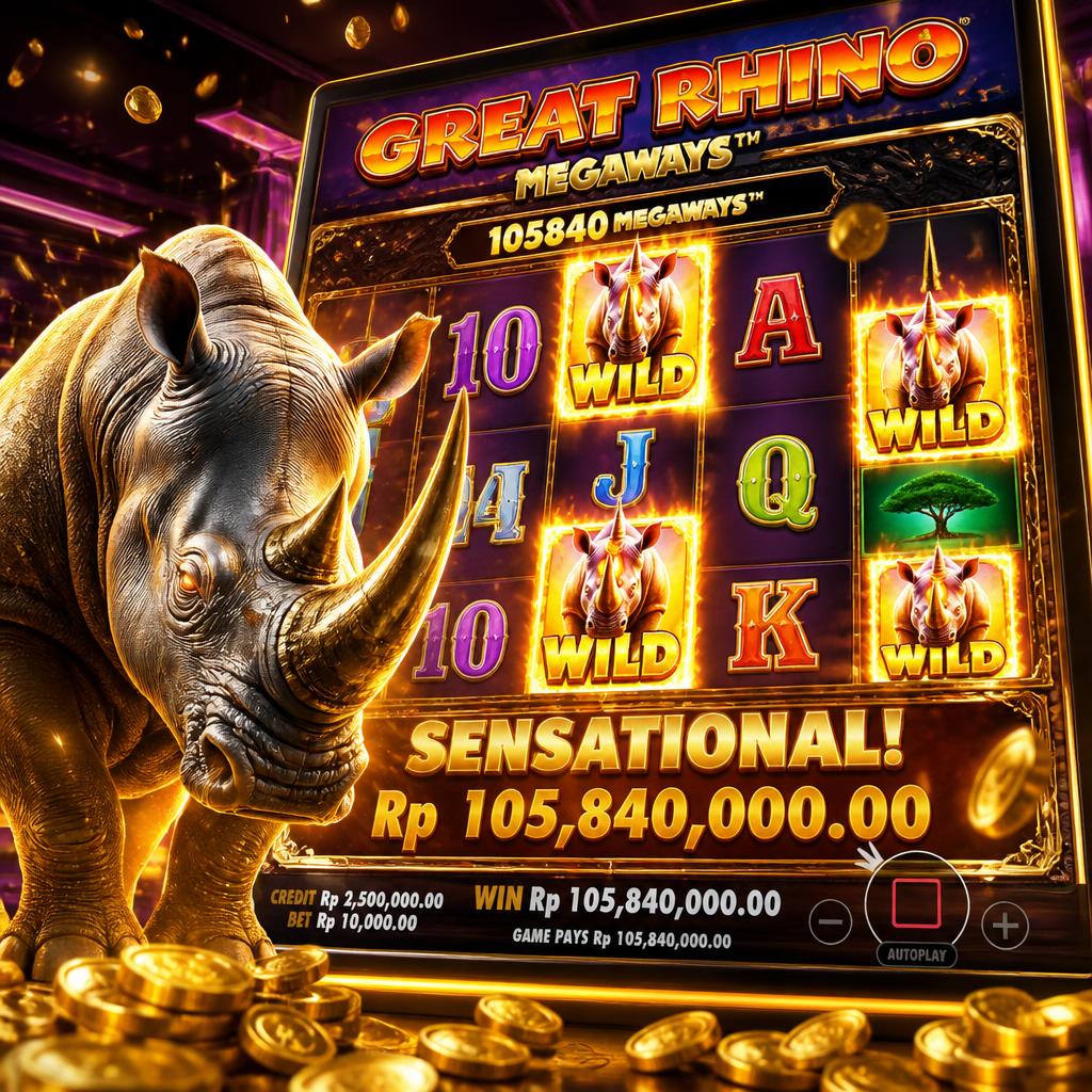 Great Rhino Megaways Gacor Hari Ini, Wild Bikin Spin Auto Panas